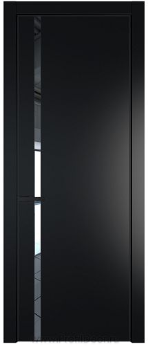 Дверь Profil Doors 21PE цвет Блэк кромка Черный матовый RAL9005 стекло Зеркало