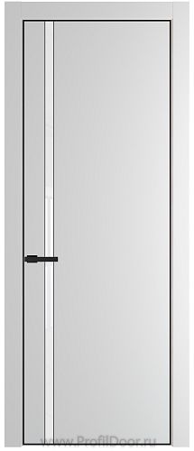 Дверь Profil Doors 21PE цвет Крем Вайт (RAL 120-02) кромка Черный матовый RAL9005 стекло Lacobel лак Классик