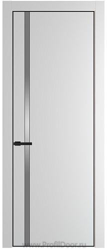 Дверь Profil Doors 21PE цвет Крем Вайт (RAL 120-02) кромка Черный матовый RAL9005 стекло Lacobel Серебро Матлак