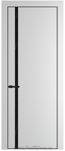 Дверь Profil Doors 21PE цвет Крем Вайт (RAL 120-02) кромка Черный матовый RAL9005 стекло Неро мрамор