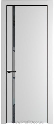 Дверь Profil Doors 21PE цвет Крем Вайт (RAL 120-02) кромка Черный матовый RAL9005 стекло Зеркало Grey