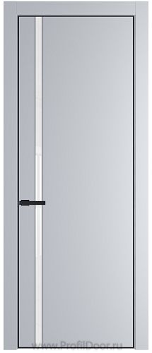 Дверь Profil Doors 21PE цвет Лайт Грей (RAL 870-01) кромка Черный матовый RAL9005 стекло Lacobel лак Классик