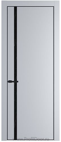 Дверь Profil Doors 21PE цвет Лайт Грей (RAL 870-01) кромка Черный матовый RAL9005 стекло Неро мрамор