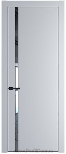 Дверь Profil Doors 21PE цвет Лайт Грей (RAL 870-01) кромка Черный матовый RAL9005 стекло Зеркало
