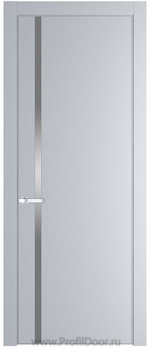 Дверь Profil Doors 21PE цвет Лайт Грей (RAL 870-01) кромка Серебро стекло Lacobel Серебро Матлак