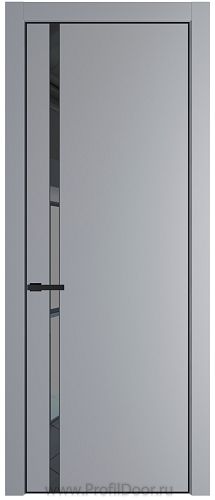 Дверь Profil Doors 21PE цвет Смоки (RAL 870-02) кромка Черный матовый RAL9005 стекло Зеркало Grey