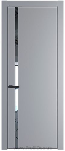 Дверь Profil Doors 21PE цвет Смоки (RAL 870-02) кромка Черный матовый RAL9005 стекло Зеркало
