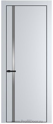 Дверь Profil Doors 21PE цвет Вайт (RAL 110 96 02) кромка Черный матовый RAL9005 стекло Lacobel Серебро Матлак