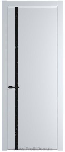 Дверь Profil Doors 21PE цвет Вайт (RAL 110 96 02) кромка Черный матовый RAL9005 стекло Неро мрамор