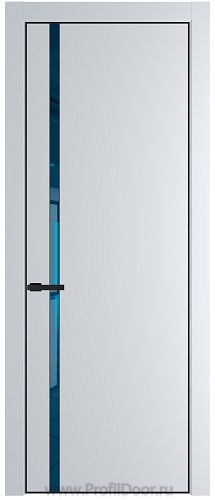 Дверь Profil Doors 21PE цвет Вайт (RAL 110 96 02) кромка Черный матовый RAL9005 стекло Зеркало Blue