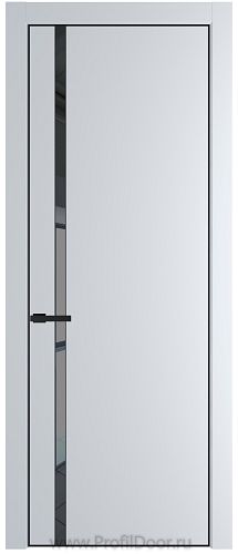 Дверь Profil Doors 21PE цвет Вайт (RAL 110 96 02) кромка Черный матовый RAL9005 стекло Зеркало Grey
