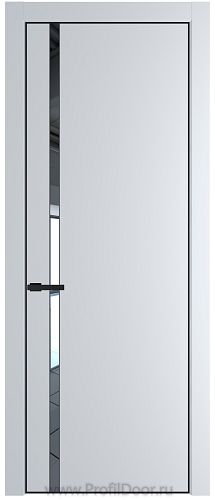 Дверь Profil Doors 21PE цвет Вайт (RAL 110 96 02) кромка Черный матовый RAL9005 стекло Зеркало
