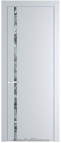 Дверь Profil Doors 21PE цвет Вайт (RAL 110 96 02) кромка Серебро стекло Атриум серебро