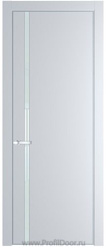 Дверь Profil Doors 21PE цвет Вайт (RAL 110 96 02) кромка Серебро стекло Lacobel Белый лак