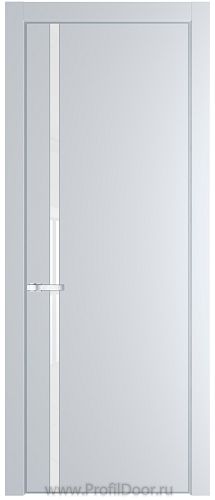 Дверь Profil Doors 21PE цвет Вайт (RAL 110 96 02) кромка Серебро стекло Lacobel лак Классик