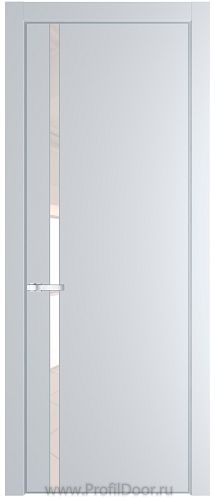 Дверь Profil Doors 21PE цвет Вайт (RAL 110 96 02) кромка Серебро стекло Lacobel Перламутровый лак
