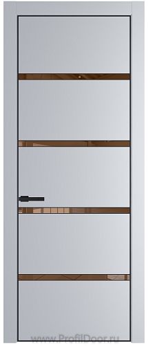 Дверь Profil Doors 23PE цвет Лайт Грей (RAL 870-01) кромка Черный матовый RAL9005 стекло Зеркало Bronza