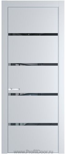 Дверь Profil Doors 23PE цвет Вайт (RAL 110 96 02) кромка Серебро стекло Зеркало Grey