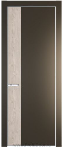 Дверь Profil Doors 24PE цвет Перламутр бронза кромка Серебро вставка Каштан Светлый