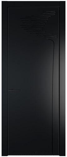 Дверь Profil Doors 25PE цвет Блэк кромка Черный матовый RAL9005