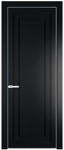 Дверь Profil Doors 26PE цвет Блэк кромка Серебро