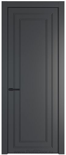 Дверь Profil Doors 26PE цвет Графит (Pantone 425С) кромка Черный матовый RAL9005