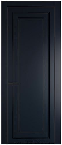 Дверь Profil Doors 26PE цвет Нэви Блу (RAL 7016) кромка Черный матовый RAL9005