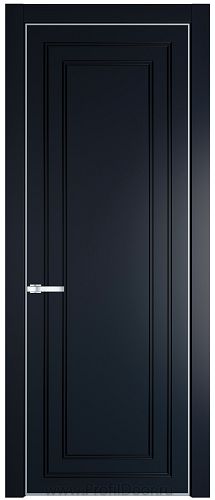 Дверь Profil Doors 26PE цвет Нэви Блу (RAL 7016) кромка Серебро