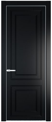 Дверь Profil Doors 27PE цвет Блэк кромка Серебро