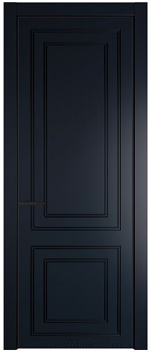 Дверь Profil Doors 27PE цвет Нэви Блу (RAL 7016) кромка Черный матовый RAL9005