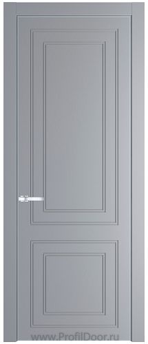 Дверь Profil Doors 27PE цвет Смоки (RAL 870-02) кромка Серебро