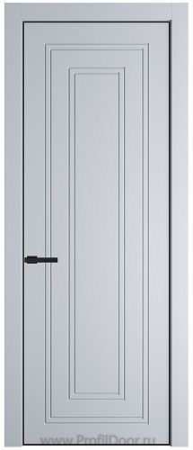 Дверь Profil Doors 28PE цвет Лайт Грей (RAL 870-01) кромка Черный матовый RAL9005