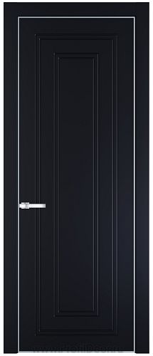 Дверь Profil Doors 28PE цвет Нэви Блу (RAL 7016) кромка Серебро