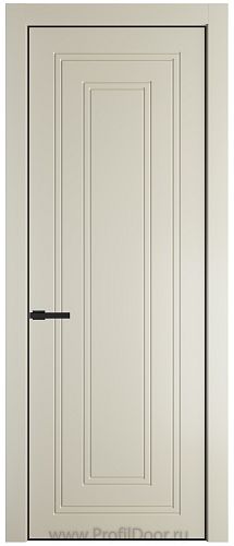 Дверь Profil Doors 28PE цвет Перламутр белый кромка Черный матовый RAL9005