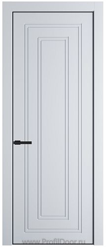 Дверь Profil Doors 28PE цвет Вайт (RAL 110 96 02) кромка Черный матовый RAL9005