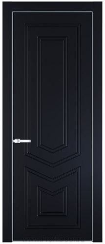 Дверь Profil Doors 29PE цвет Нэви Блу (RAL 7016) кромка Серебро