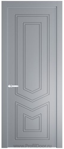Дверь Profil Doors 29PE цвет Смоки (RAL 870-02) кромка Серебро