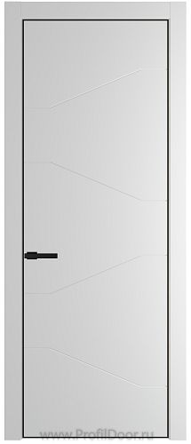 Дверь Profil Doors 2PE цвет Крем Вайт (RAL 120-02) кромка Черный матовый RAL9005