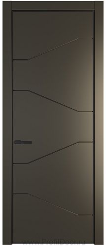 Дверь Profil Doors 2PE цвет Перламутр бронза кромка Черный матовый RAL9005