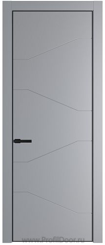 Дверь Profil Doors 2PE цвет Смоки (RAL 870-02) кромка Черный матовый RAL9005