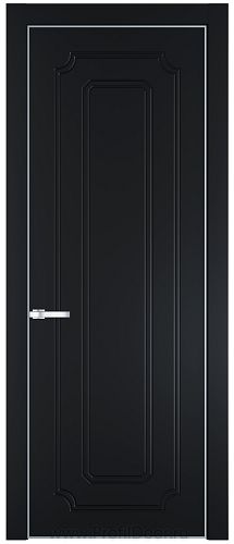 Дверь Profil Doors 30PE цвет Блэк кромка Серебро