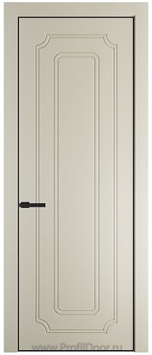 Дверь Profil Doors 30PE цвет Перламутр белый кромка Черный матовый RAL9005