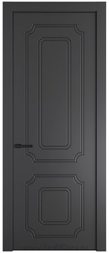 Дверь Profil Doors 31PE цвет Графит (Pantone 425С) кромка Черный матовый RAL9005