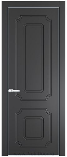 Дверь Profil Doors 31PE цвет Графит (Pantone 425С) кромка Серебро