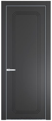 Дверь Profil Doors 32PE цвет Графит (Pantone 425С) кромка Серебро