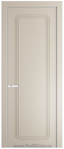 Дверь Profil Doors 32PE цвет Кремовая Магнолия (RAL 120-04) кромка Серебро