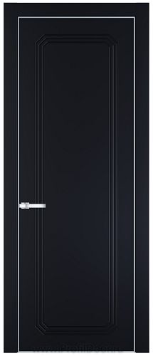 Дверь Profil Doors 32PE цвет Нэви Блу (RAL 7016) кромка Серебро