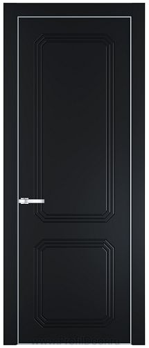 Дверь Profil Doors 33PE цвет Блэк кромка Серебро