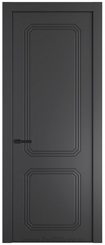 Дверь Profil Doors 33PE цвет Графит (Pantone 425С) кромка Черный матовый RAL9005