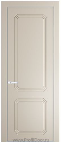 Дверь Profil Doors 33PE цвет Кремовая Магнолия (RAL 120-04) кромка Серебро